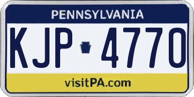 PA license plate KJP4770