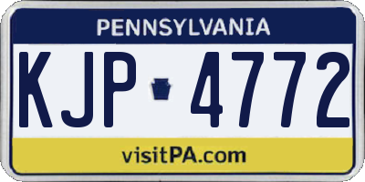 PA license plate KJP4772