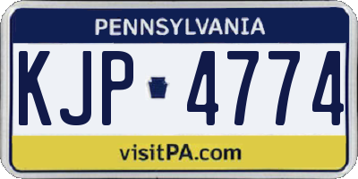 PA license plate KJP4774