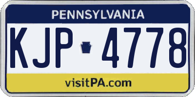 PA license plate KJP4778
