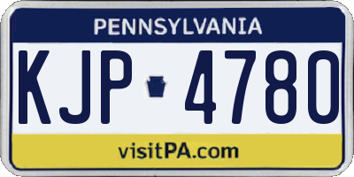 PA license plate KJP4780