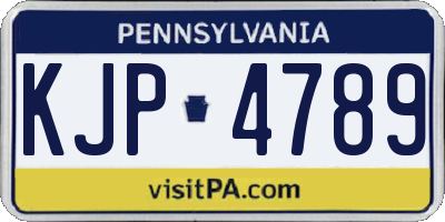 PA license plate KJP4789