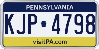 PA license plate KJP4798
