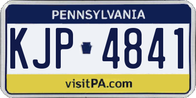 PA license plate KJP4841