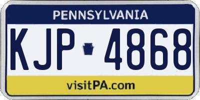 PA license plate KJP4868