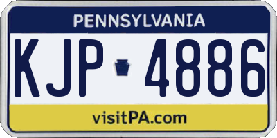 PA license plate KJP4886
