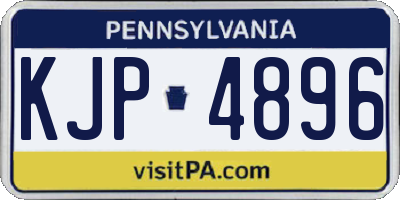 PA license plate KJP4896