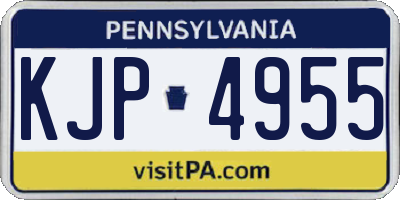 PA license plate KJP4955