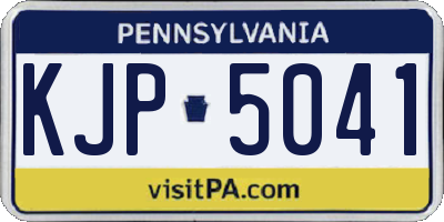 PA license plate KJP5041