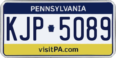 PA license plate KJP5089