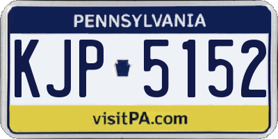 PA license plate KJP5152