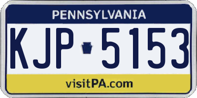 PA license plate KJP5153