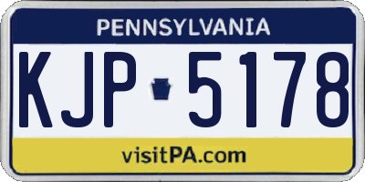 PA license plate KJP5178