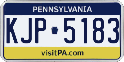 PA license plate KJP5183