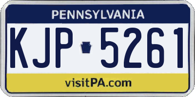 PA license plate KJP5261