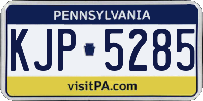 PA license plate KJP5285