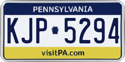 PA license plate KJP5294