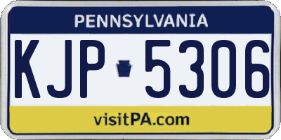 PA license plate KJP5306