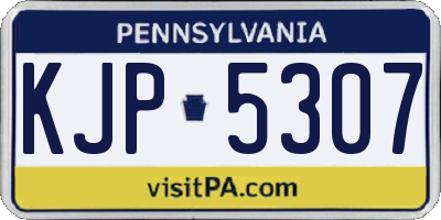 PA license plate KJP5307