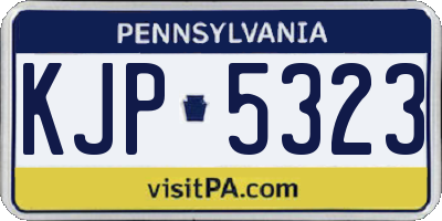 PA license plate KJP5323