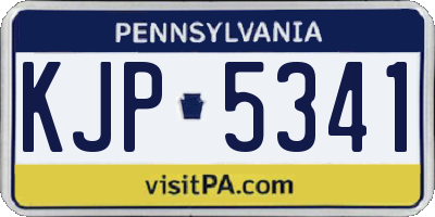 PA license plate KJP5341