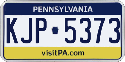 PA license plate KJP5373