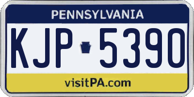 PA license plate KJP5390