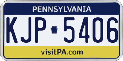 PA license plate KJP5406
