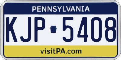 PA license plate KJP5408