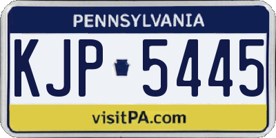 PA license plate KJP5445