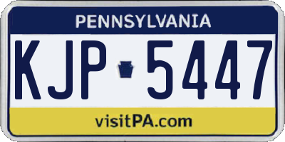PA license plate KJP5447