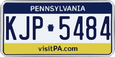 PA license plate KJP5484