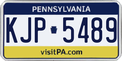 PA license plate KJP5489