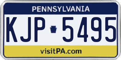 PA license plate KJP5495