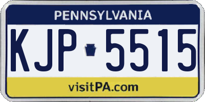 PA license plate KJP5515