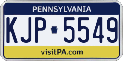 PA license plate KJP5549