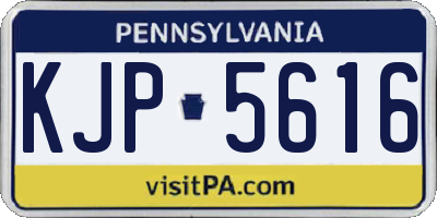 PA license plate KJP5616
