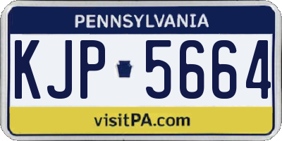 PA license plate KJP5664
