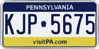 PA license plate KJP5675