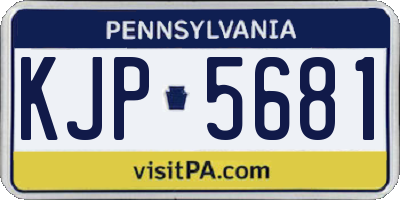 PA license plate KJP5681