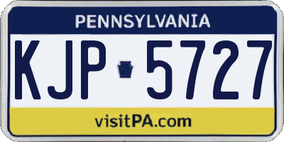PA license plate KJP5727