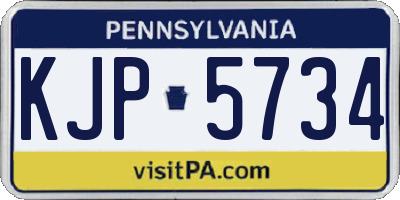 PA license plate KJP5734