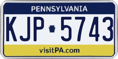 PA license plate KJP5743