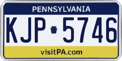 PA license plate KJP5746