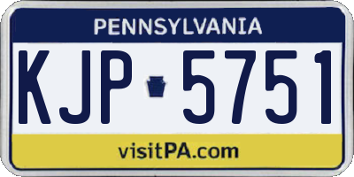 PA license plate KJP5751
