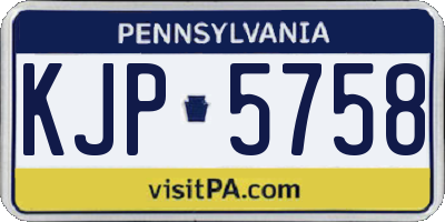 PA license plate KJP5758