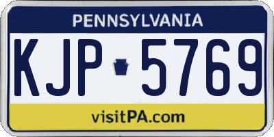PA license plate KJP5769