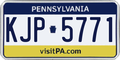 PA license plate KJP5771