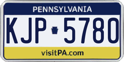 PA license plate KJP5780