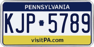 PA license plate KJP5789